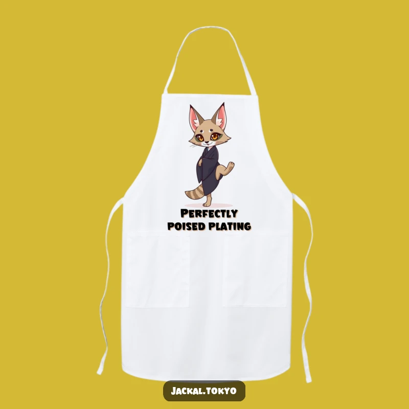 Funny Jackal Kimono Apron: Graceful Chef’s Balance, Elegant Cooking Gift