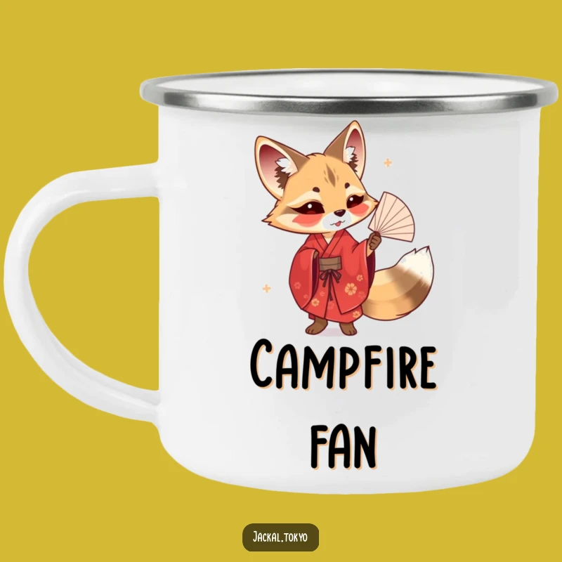 Funny Jackal Fan Kimono Camping Mug - Elegant Outdoors Gift
