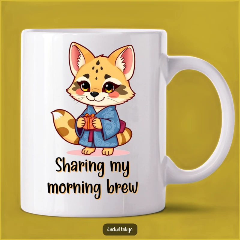 Funny Jackal Kimono Mug: Charming Gift Offer, Thoughtful Present Gift
