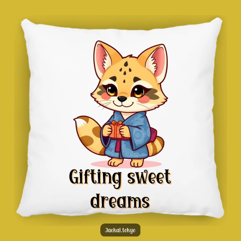Funny Jackal Kimono Pillow: Charming Gift Cushion, Cozy Thoughtful Gift