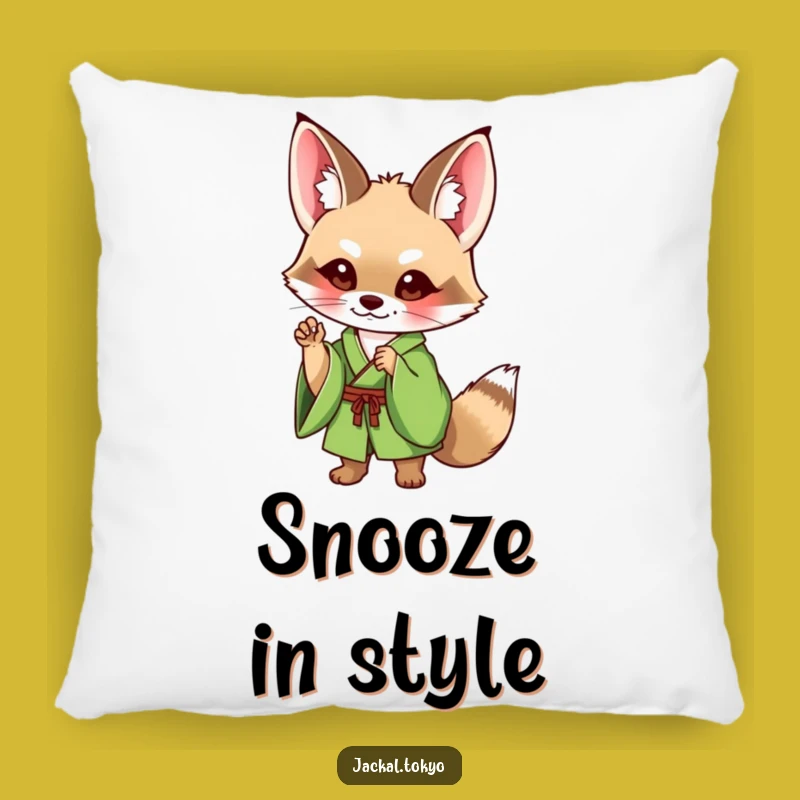 Funny Jackal Kimono Pillow: Cute Pose Cushion, Cozy Comfort, Perfect Humorous Gift