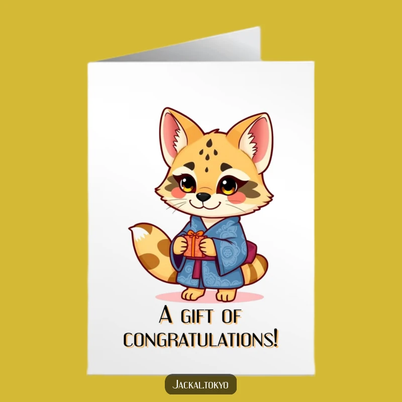Free Printable Congrats Card: Jackal Blue Kimono Gift Funny Downloadable Gift