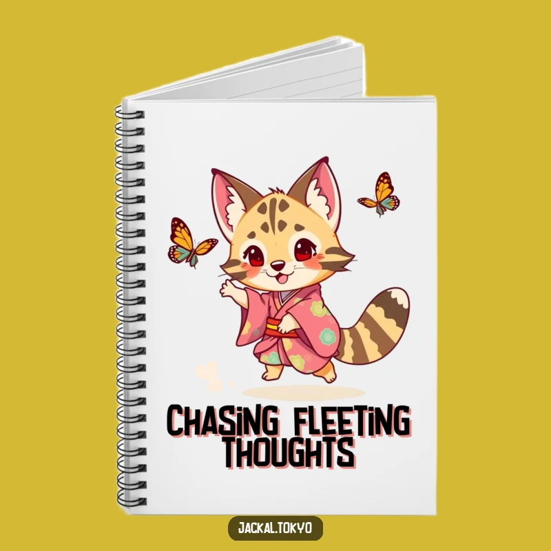 Funny Jackal Kimono Notebook: Playful Chase Journal, Whimsical Gift