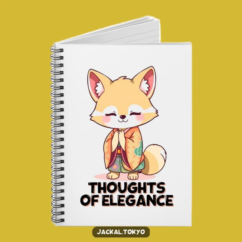Funny Kawaii Jackal Kimono Notebook: Graceful Ideas, Perfect Funny Gift for Writers