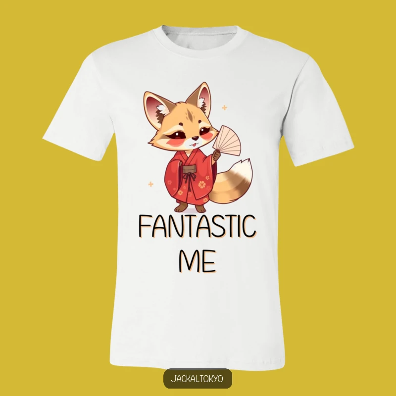 Funny Jackal Fan Kimono T-Shirt - Performance Art Tee, Gift