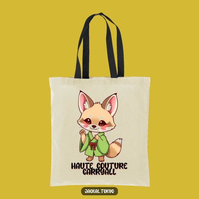 Funny Jackal Kimono Tote Bag: Cute Pose, Stylish Accessory, Perfect Humorous Gift
